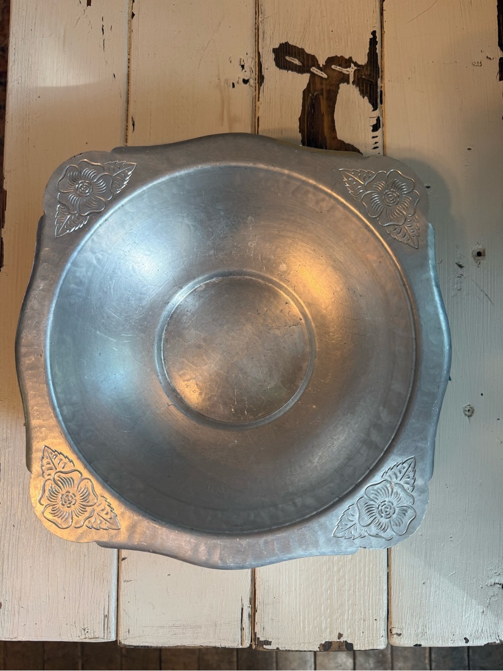 Vintage CONTINENTAL SILVER CO. INC. Wild Rose Brilliantine Serving Dish #1058